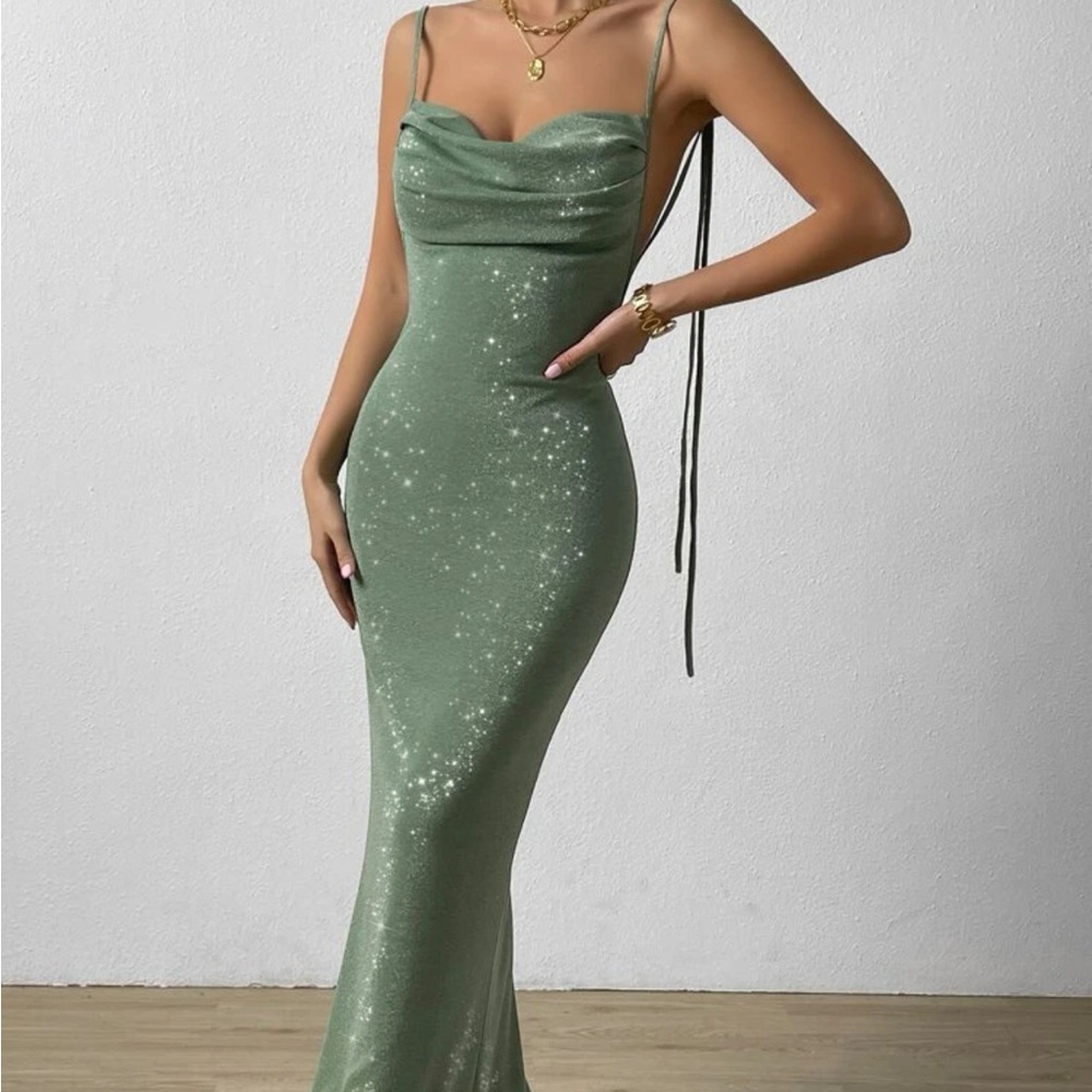 Sexy belle backless green mermaid dress🧜‍♀️💚